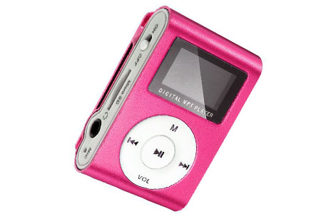    PERFEO Music Clip Titanium Display,  VI-M001 Display Fuchsia