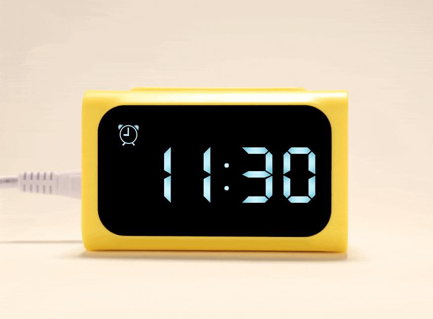  Remax RM-C05 Clock with 4 USB Ports Yellow  ,  !