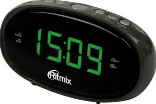 Радиобудильник RITMIX RRC-1250 Black (цифровой дисплей 30мм (высота цифр), радио FM: 87.5-108МГц)