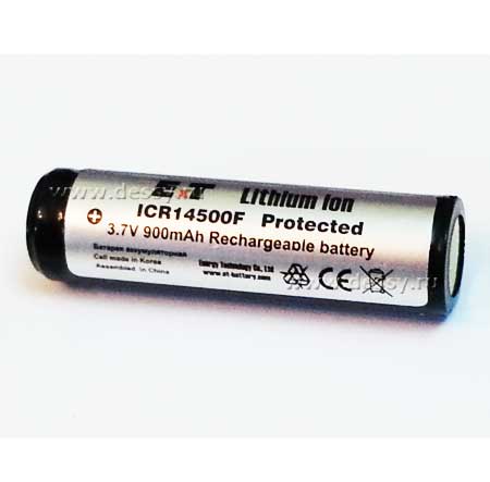 ET ICR14500F-PCM (900 mAh)  Li-ION 3,7V   . !