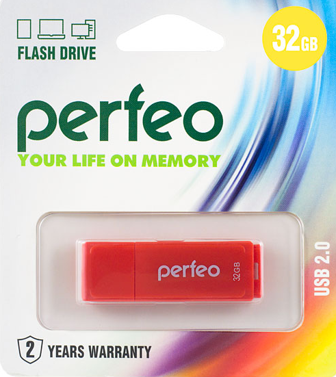 USB  32GB PERFEO C04 Red Dragon (PF-C04RD032)