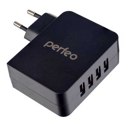  PERFEO PF_A4137 220 V  4USB 4.9 A CUBE 4