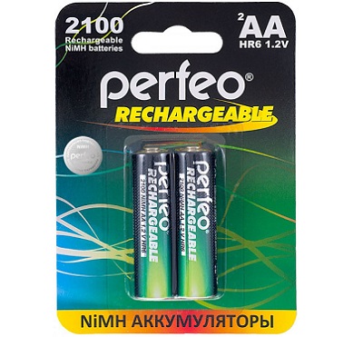 Аккумулятор PERFEO HR6 NiMH 1.2V 2100mAh BL-2