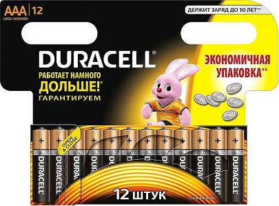 Элемент питания DURACELL LR03 BL-12