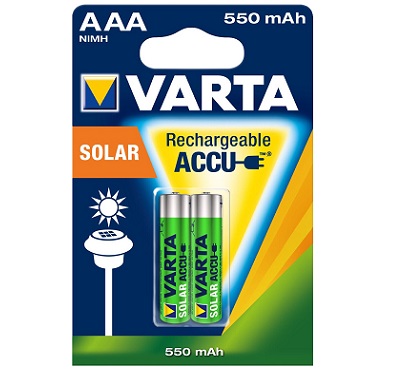  VARTA RECHARGE ACCU Solar HR03 NiMH 1.2V 550mAh BL-2