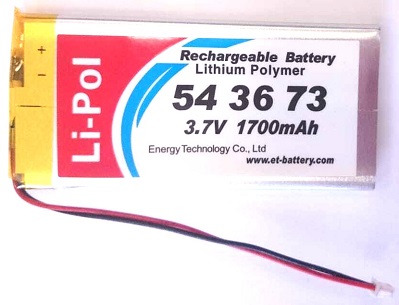 LP543673-PCM ( Li-POL 3,7V 1700mAh    )