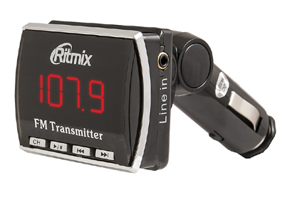 FM-трансмиттер RITMIX FMT-A750 Пульт ДУ. line-in