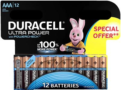 Элемент питания DURACELL ULTRA POWER LR03 BL-12