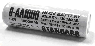  D-AA1000 INDUSTRIAL (NiCd 1000mAh 14,5*49,5mm)