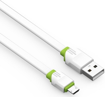 LDNIO LS34. Кабель USB -> microUSB; 2, 4 А; 86 медных жил; 1 метр. БЕЛЫЙ