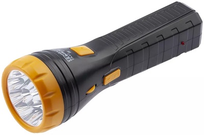 ТРОФИ TA12. Ручной аккумуляторный LED фонарь с FM-приёмником 9xLED.