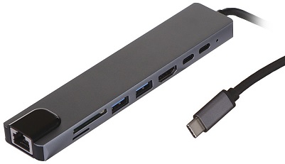 PERFEO PF_B4659. Переходник USB Type-C Dock Station 9 in 1 /PF-Type-C-14