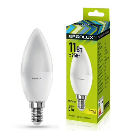   Ergolux LED-C35-11W-E14-3K ( 11 E14 3000K 172-265)