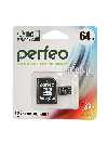 Карты памяти, Картридеры, USB накопители, Портативные HDD: Карта памяти micro SDXC 64GB PERFEO class10 (адаптер SD)
