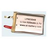 Аккумуляторы промышленные Li-POL 3,7V: LP603048 ( Li-POL, 3,7 V, 920 mAh, GPS)