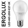 Автомобильные и бытовые LED лампы: Лампа светодиодная Ergolux LED-A65-20W-E27-3K (ЛОН 20Вт E27 3000K 180-240В)