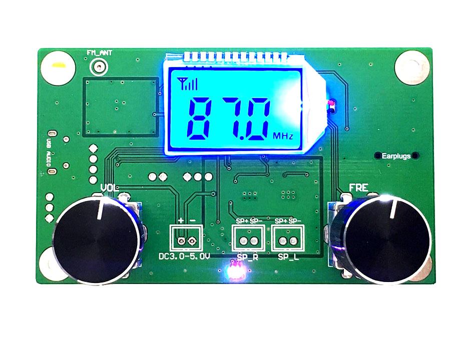 Модуль FM радиоприемника с LCD дисплеем