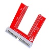 Аксессуары для микрокомпьютеров: Переходник GPIO 40pin П-форма синий или красный. Для подключения периферии к Raspberry PI
