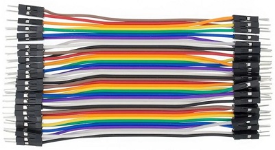 DUPONT10-40 MM. Папа-Папа. Цветные монтажные перемычки для беспаечных макетных плат. Шлейф 10 см, 40 штук
