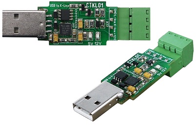 CTKL01.  USB - K-Line   CP2102  L9637D  