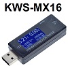 Модуль RI0161. KWS-MX16. USB тестер I, U, C. 1 USB, таймер. DC 4...30 В (0...5,5 А)