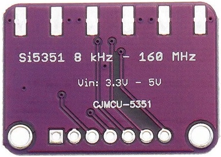 Модуль RI0164. CJMCU-5351. Генератор тактовых сигналов. 3 независимых выхода. Задняя сторона