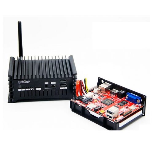   Cubieboard 3 CubieTruck.   A20 Cortex-A7, 2 GB  , HDMI  VGA , Ethernet , SATA , IR , GPIO  .  Linux  Android.  11*8*1.4 . . CTTL1