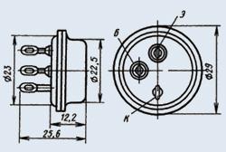 Транзистор 2Т803А кремниевый мезапланарный структуры n-p-n