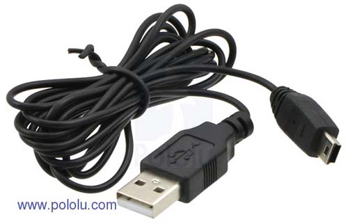 , ,  Thin 2mm USB Cable A to Mini-B 6 ft. Low/Full-Speed Only