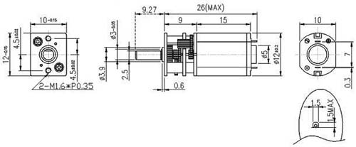   10:1 Micro Metal Gearmotor HP