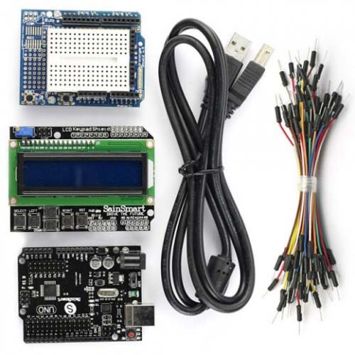    Arduino UNO R3+1602 LCD Keypad+Prototype Shield Kit