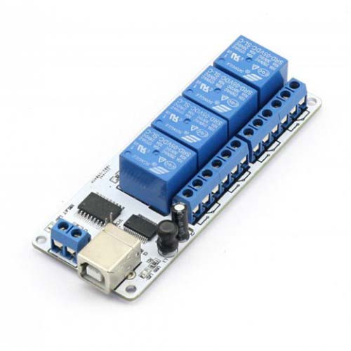   4-channel 5V USB Relay Board Module Controller For Automation Robotics