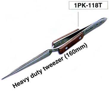 1PK-118T ProsKit Пинцет-зажим прямой усиленный (70/160 мм)
