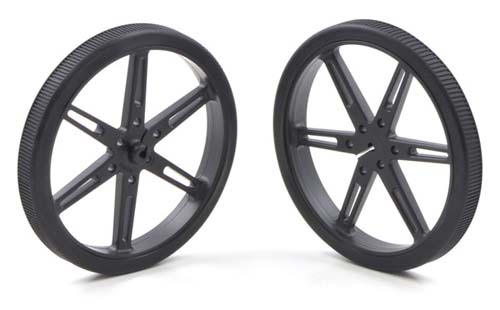    Wheel 80x10mm Pair - Black