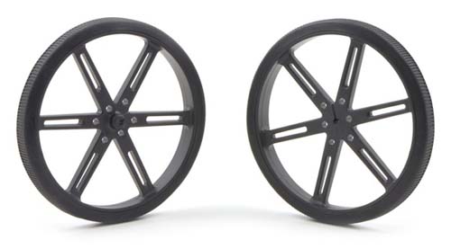  Wheel 90x10mm Pair - Black