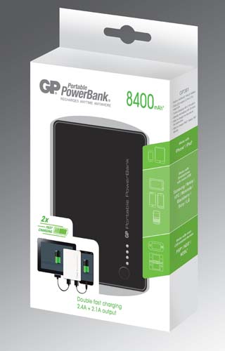   POWER BANK GP381BE-2CR1 8400mAh