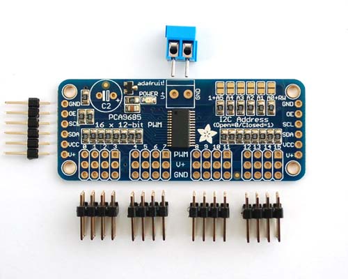    16-Channel 12-bit PWM/Servo Driver - I2C interface - PCA9685