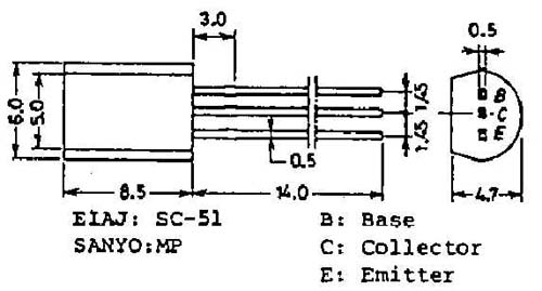 Транзистор биполярный стандартный 2SB892