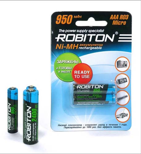  NiMh ACC 1.2V 950mAh RTU950MHAAA-2 BL-2