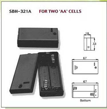 Батарейный отсек BAT/HOLD.AAx2 SBH-321-1AS