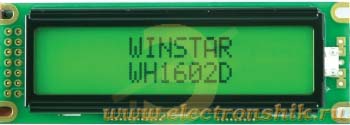 LCD  WH1602D-YYK-CTK