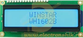 LCD дисплей: LCD дисплей WH1602B-NYG-CT
