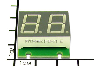 SHD0028UB - Двухразрядный светодиодный семисегментный дисплей со сдвиговым регистром, голубой ультра-яркий