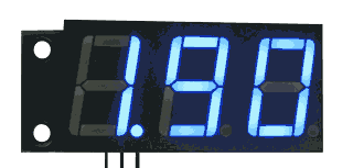 EK-SVH0001UB-10, вольтметр 0..9, 99 В, ультра яркий голубой индикатор