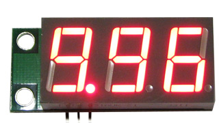 EK-SVH0001UR-10, вольтметр 0..9, 99В, ультра яркий красный индикатор