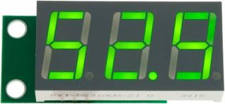 Миниатюрный цифровой встраиваемый вольтметр постоянного тока 0...99,9 В. Яркий зелёный индикатор