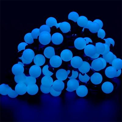 Гирлянда № 1 Шарики 5м, 50 шариков, Синяя, с БП 220V