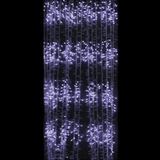 Гирлянда №52 Водопад 2х2м, 800 диодов, Белая холодная управляемая, с БП 220V