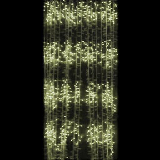 Гирлянда №53 Водопад 2х2м, 800 диодов, Белая теплая управляемая, с БП 220V