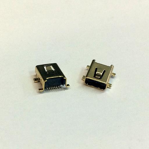 Разъем mini USB MU-08-8pin на плату /gold/